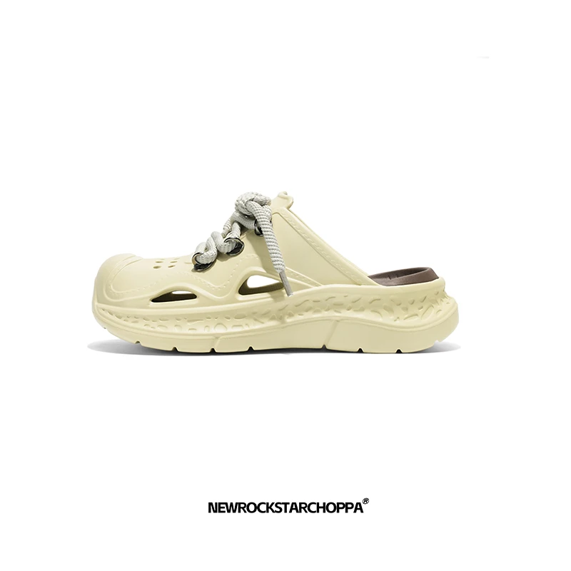 NewRockStarChoppa夏季勃肯鞋外出拖鞋EVA包头新款一脚蹬穆勒鞋男