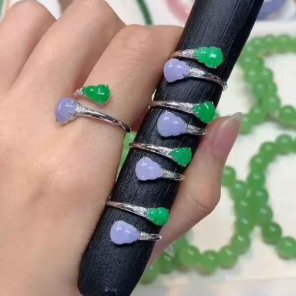 翡翠戒指-18K金-GM969-多样性发货-BK|CXQ21