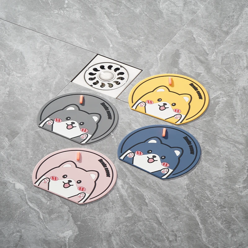 厕所地漏防臭器硅胶垫卫生间下水道防堵虫反味封闭口盖贴密封神器