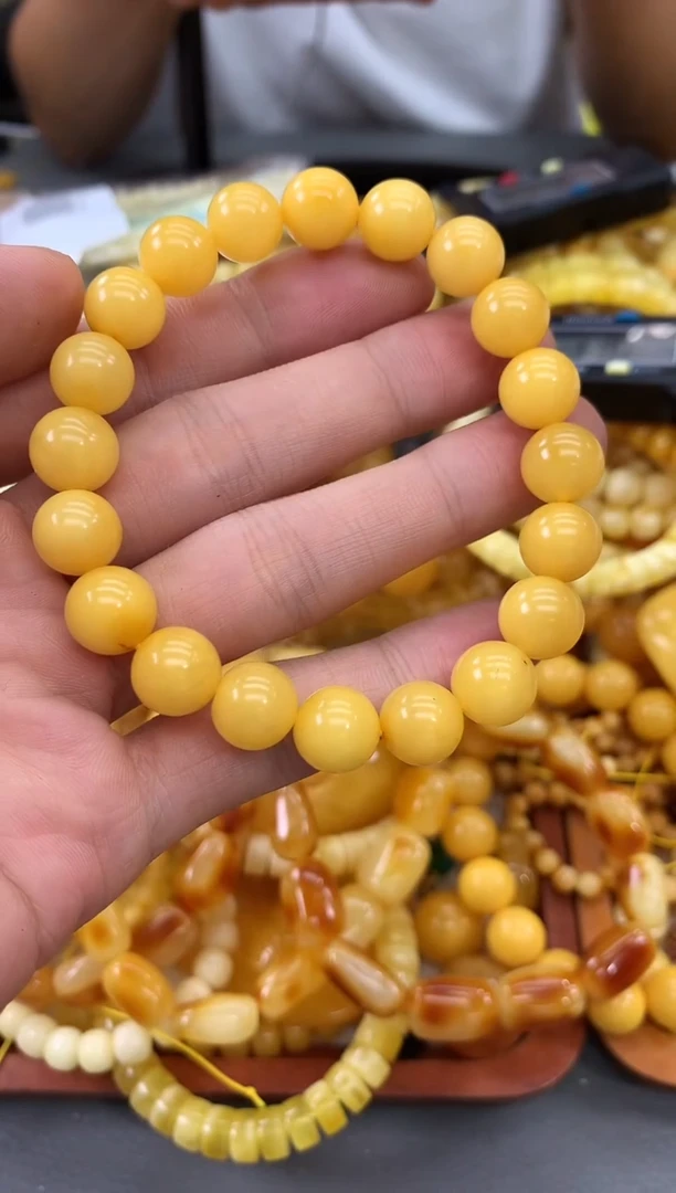 未镶嵌蜜蜡裸石手串