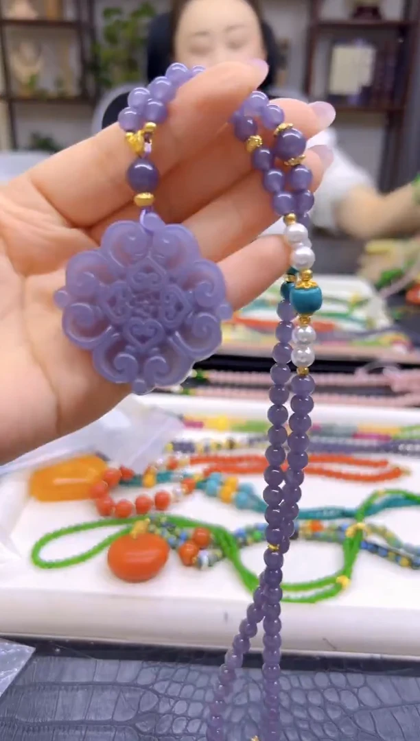 毛衣链未镶嵌和田玉DIY款M725