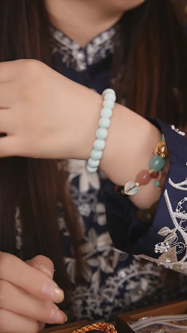 手链9m浅绿色单圈老型松松