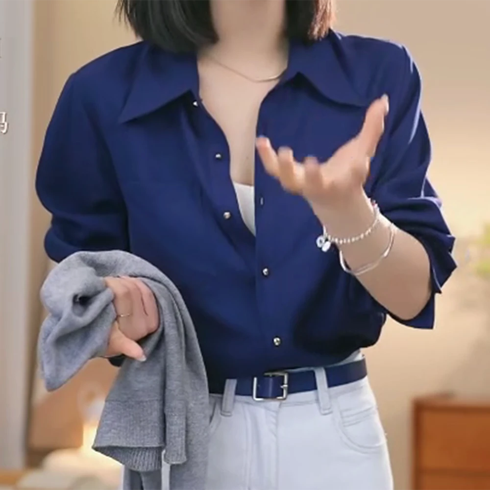 2025早春新款设计感百搭显白宽松气质高级显瘦衬衫上衣女