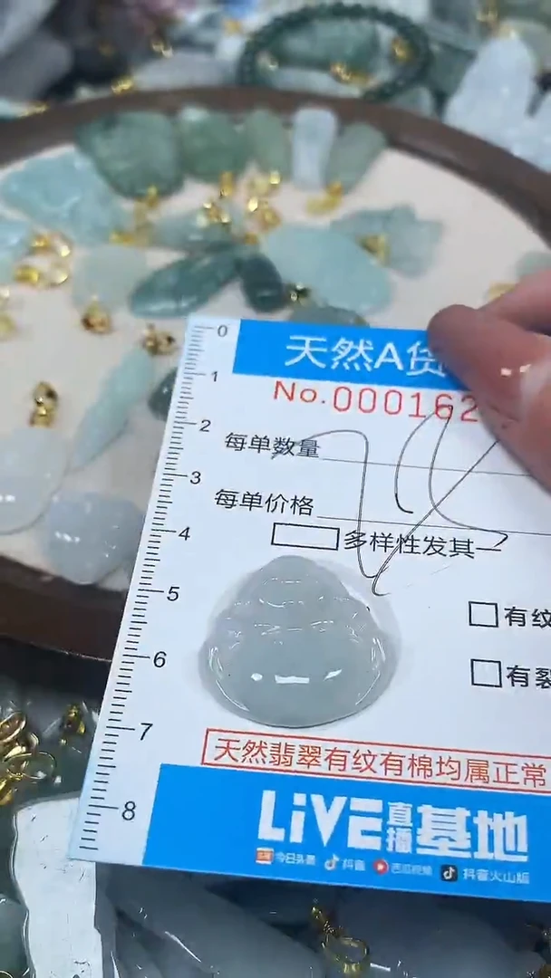 翡翠未镶嵌颈饰净货挂件-1628