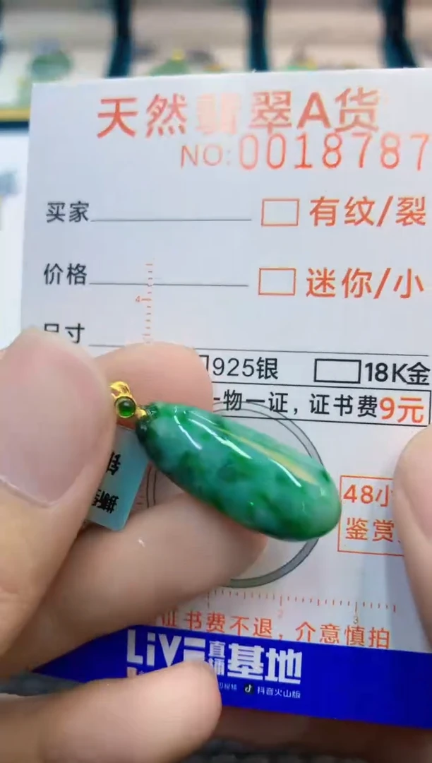 翡翠未镶嵌吊坠(不含链)1