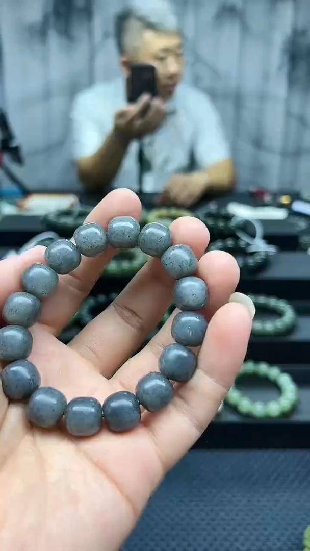 手串未镶嵌和田玉电摩清华卡13纯天然拍一发一