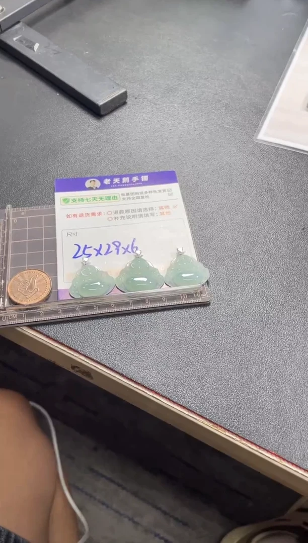 18K金镶嵌挂件翡翠佛公F10配绳/多样性发其一ZBCP