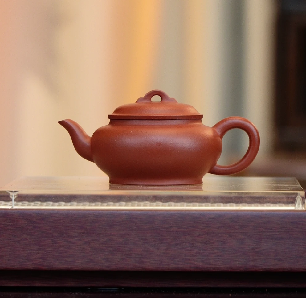 小煤窑朱泥生料云桥160cc手工紫砂壶
