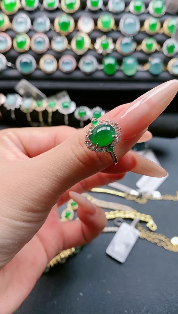 【闪购商品】翡翠戒指银S925镶嵌11111111