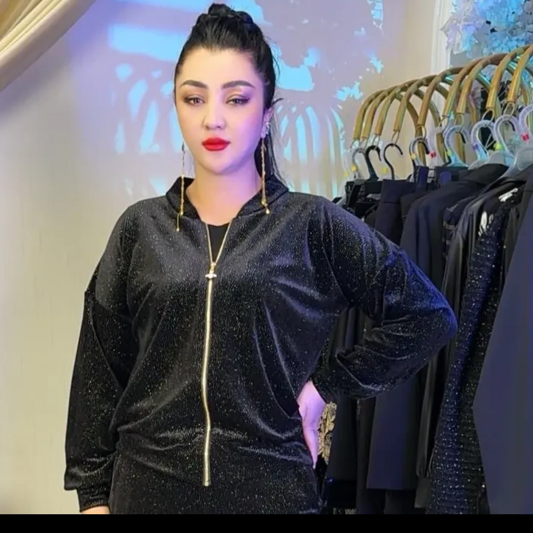 【包邮】新款丝绒运动套装裤子两件套