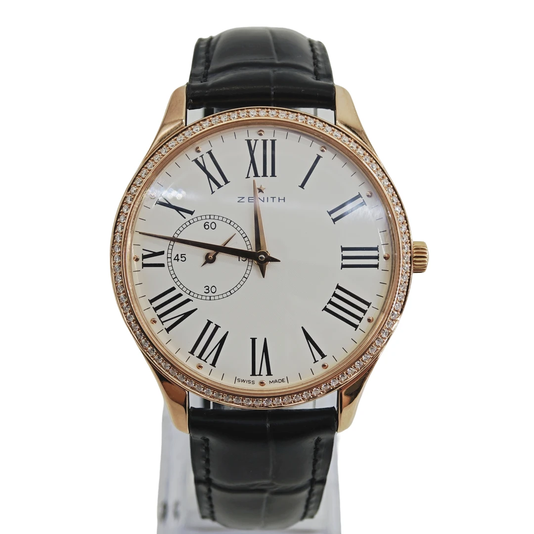 95新 Zenith/真力时 真力时菁英系列 机械 后钻 40mm 18k金