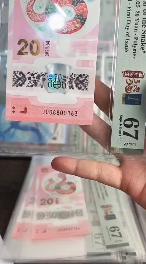 【闪购商品】塑料蛇钞PMG单张号码008800163