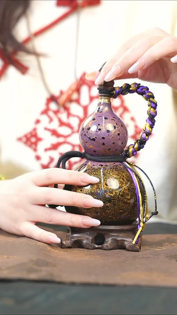 【闪购商品】RZ172漆艺酒葫芦不包手串及旋转底座