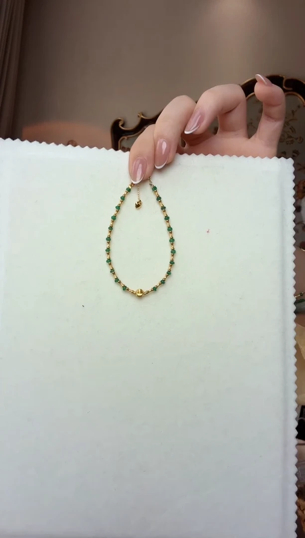 【闪购商品】祖母绿手链未镶嵌祖母绿手串