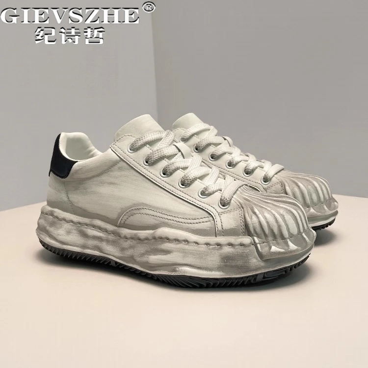 纪诗哲男鞋潮流时尚百搭运动鞋子男款厚底个性休闲鞋舒适轻奢板鞋