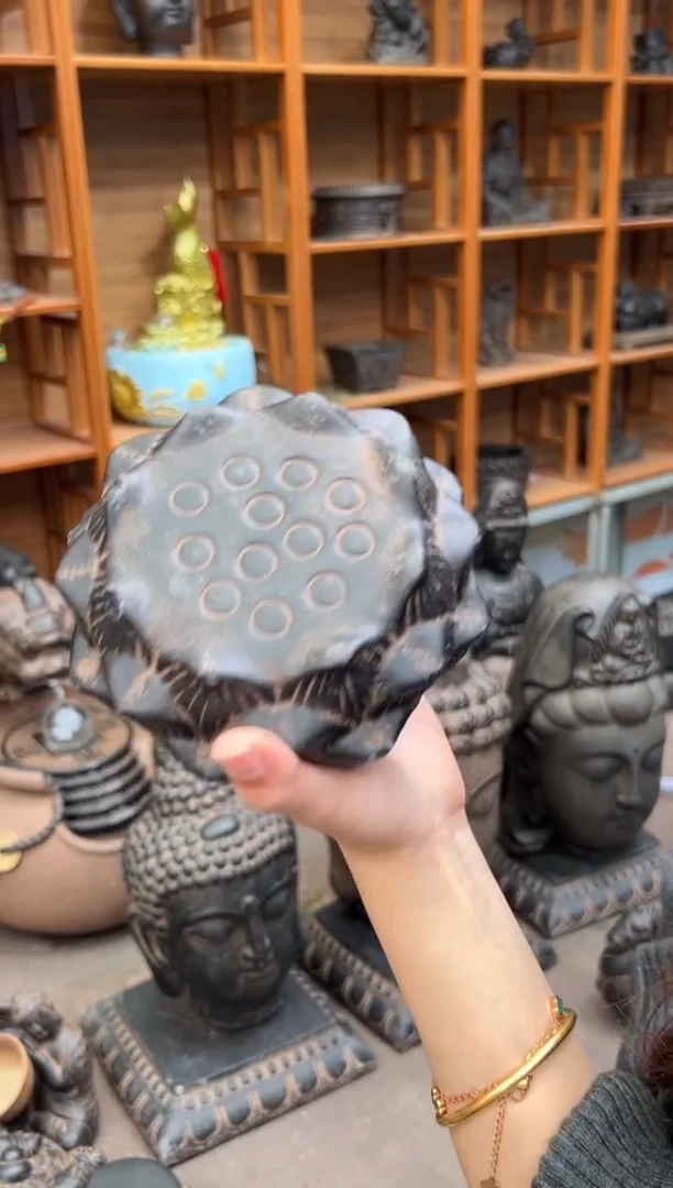 陶土莲蓬实心底座