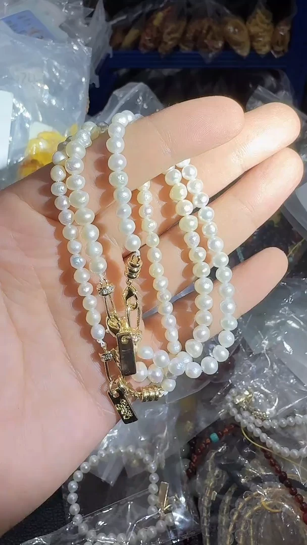 淡水珍珠手链银S925镶嵌030