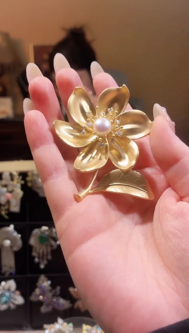 合成立方氧化锆铜合金金色花