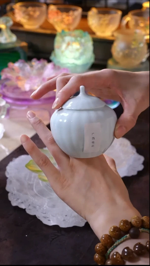 手工艺品琉璃桂花1罐
