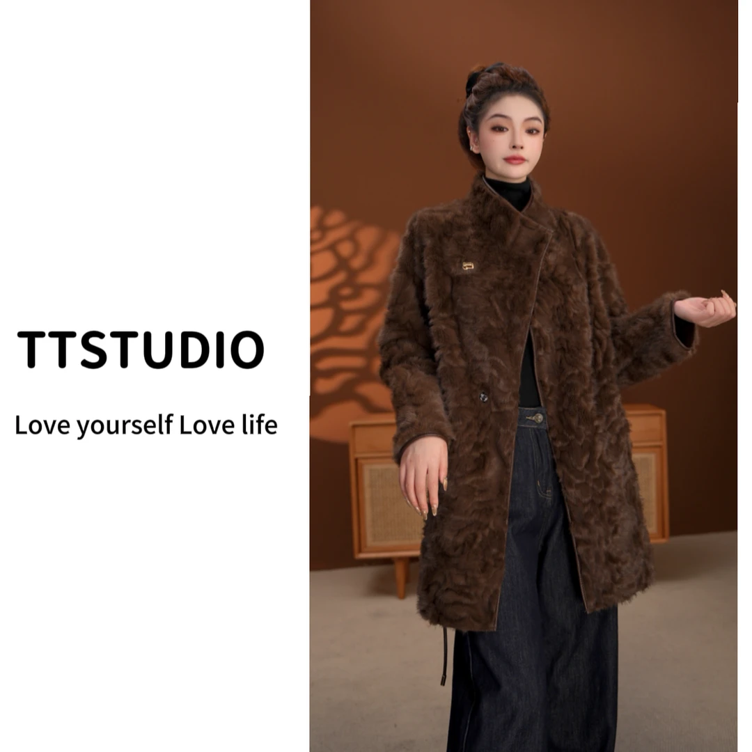 【面面】2025高奢复古双面双穿外套2025新款大气老钱风大衣