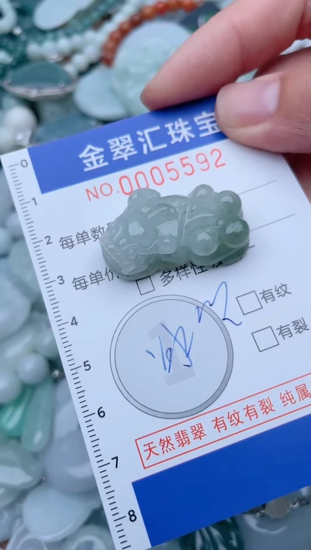 翡翠未镶嵌颈饰5592