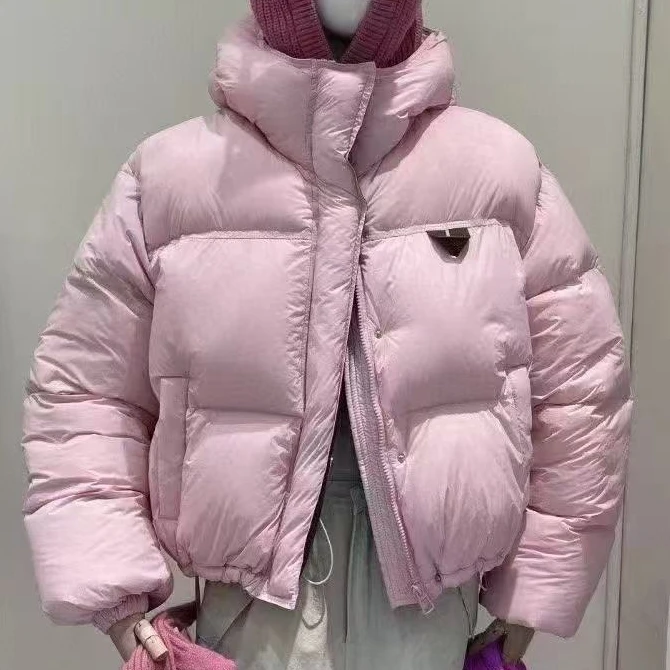 988#秋冬撞色厚款宽松型长袖气质百搭短款外套