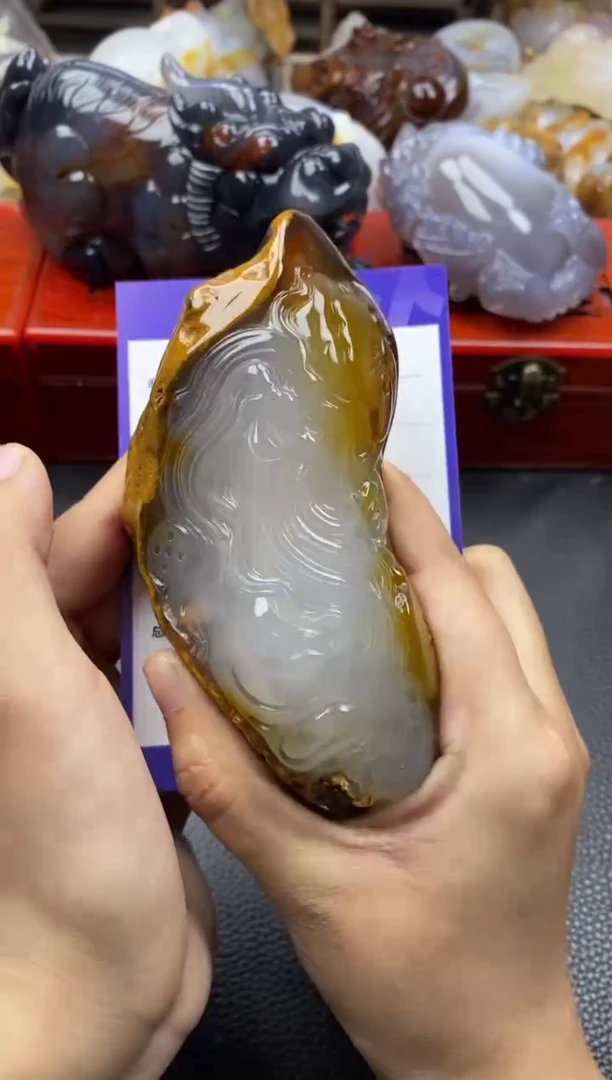 未镶嵌手把玛瑙/玉髓沈**沈00