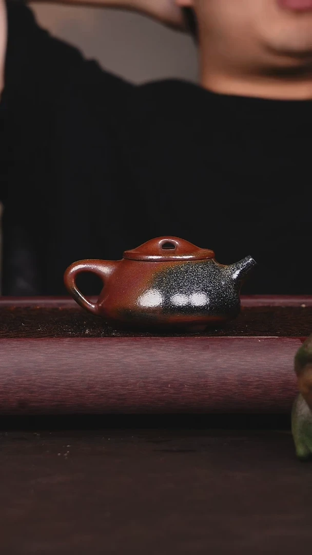茶壶紫砂柴烧  满瓢
