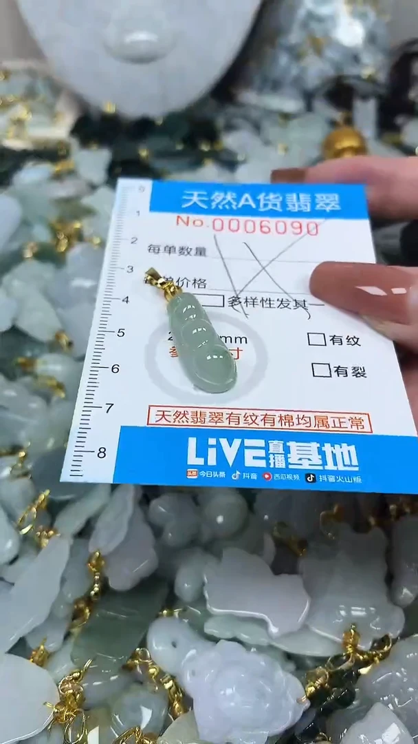 翡翠未镶嵌颈饰净货挂件-6090