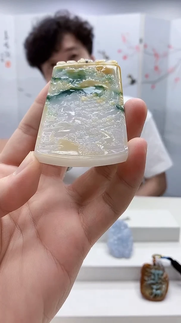 定制翡翠未镶嵌4812bb-毛货挂件39