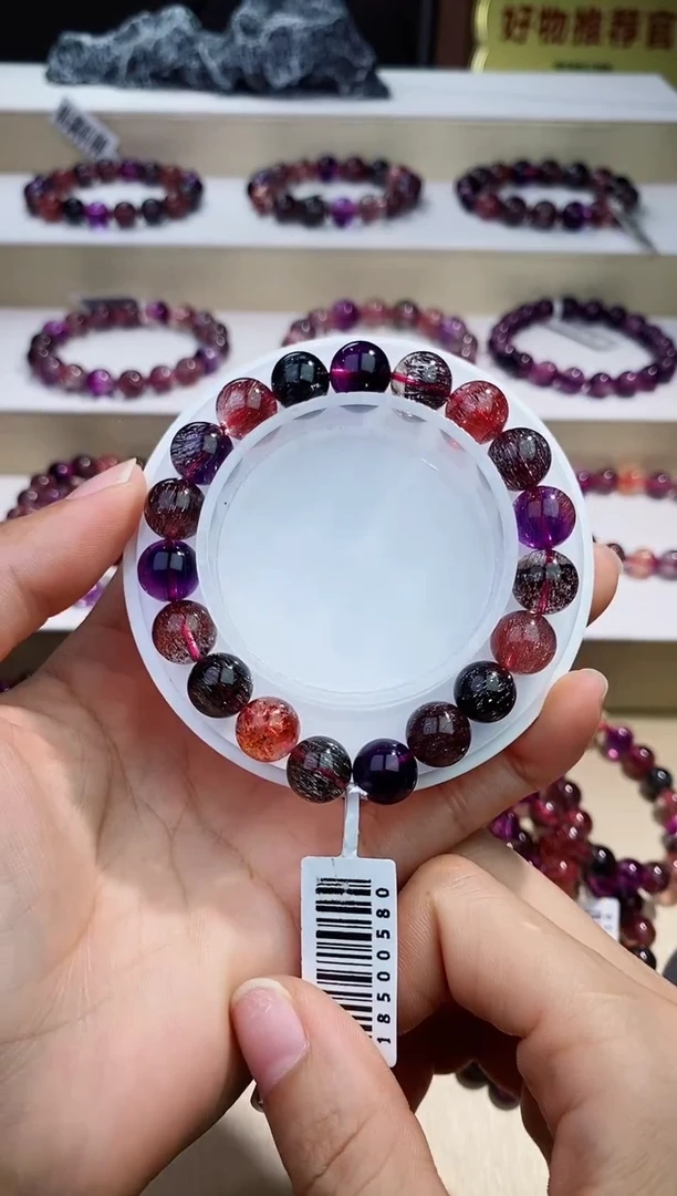 未镶嵌手串水晶黑加仑超七10m+