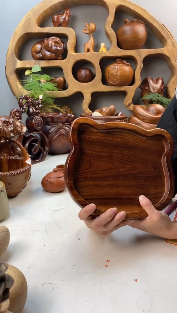 香樟木A412苹果盘/尺寸