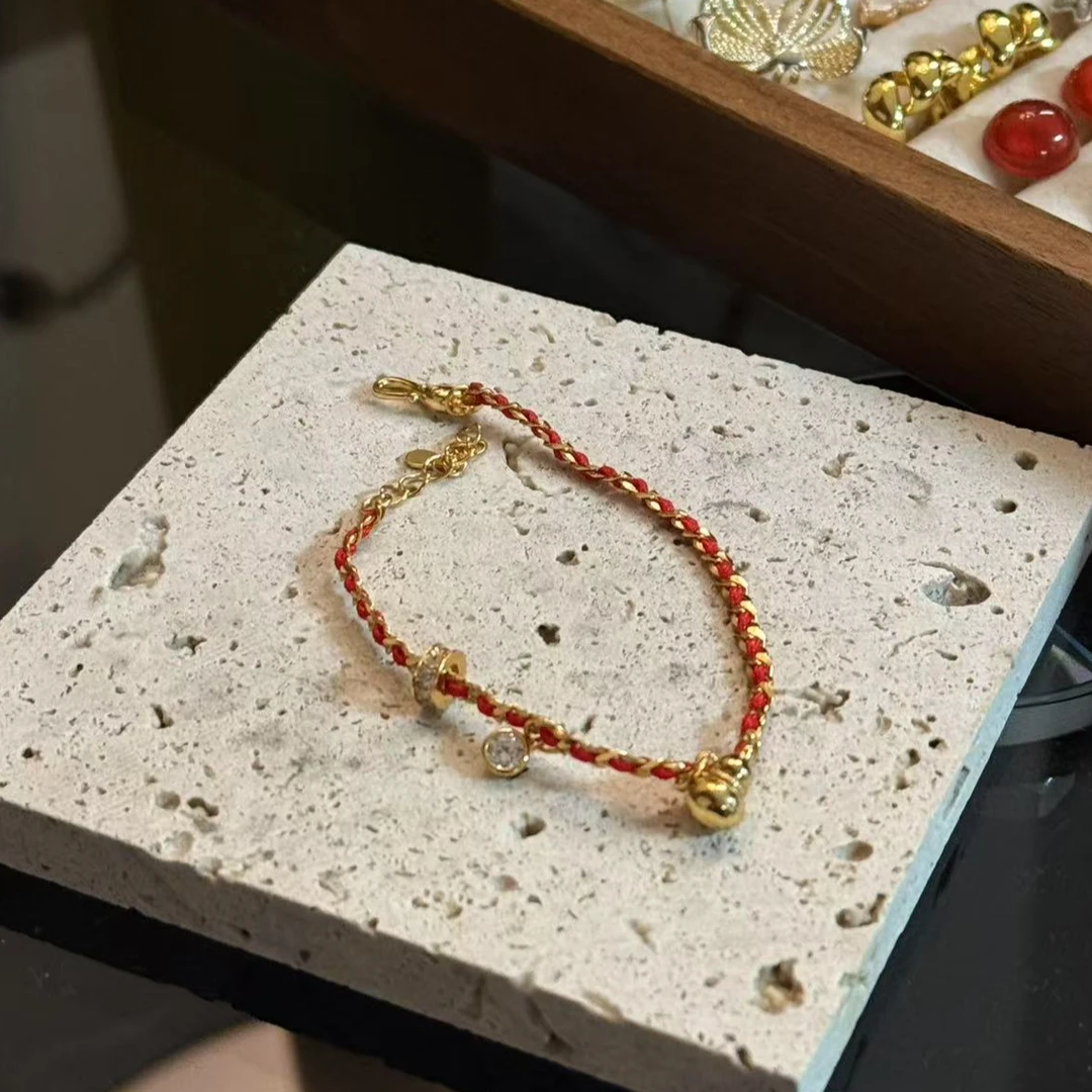 925银合成锆石手链 【ZHUANG -Z】（热爱）庄庄同款编织红绳葫芦手链