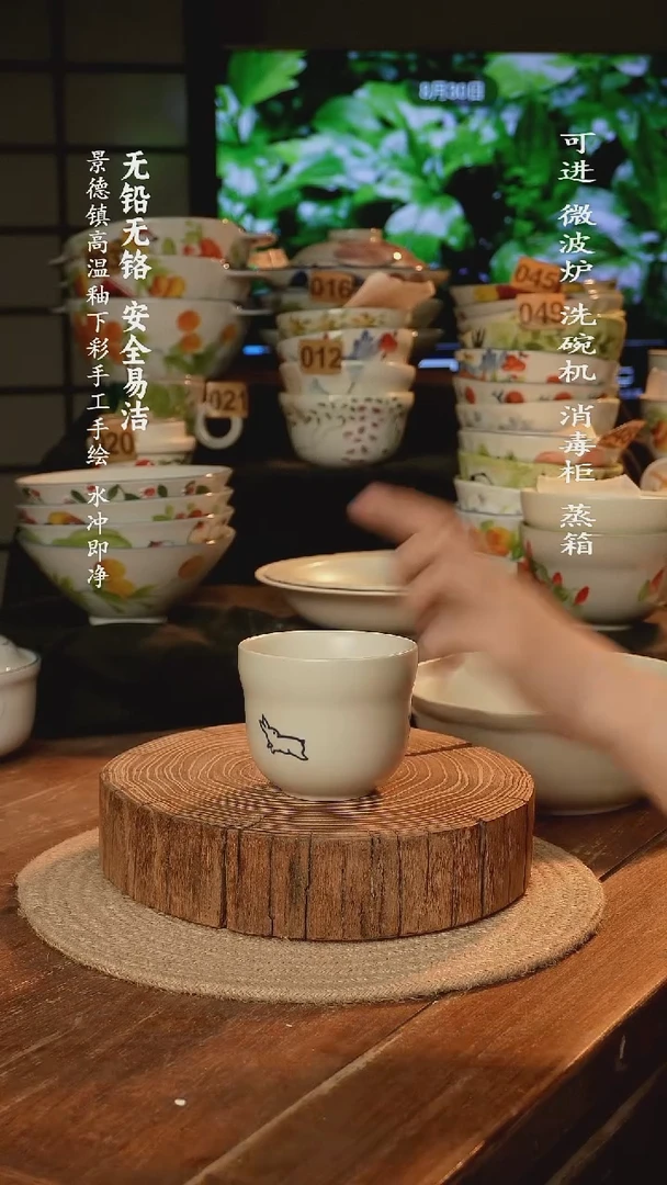 瓷景德镇高温瓷釉下彩手绘陶瓷