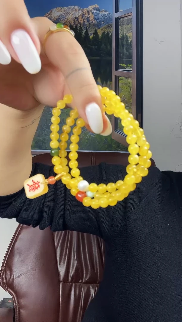 蜜蜡颈饰未镶嵌蜜蜡多圈手串项链多用款