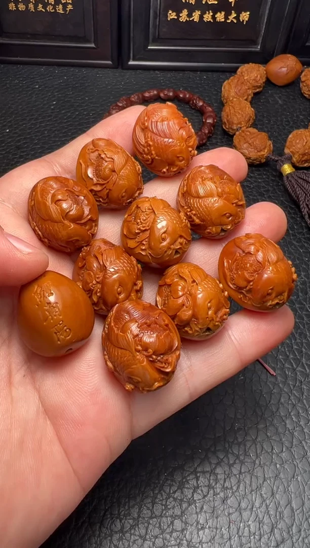 手串/手链橄榄核回血浦纪丰本工铁核九鲤朝阳手串