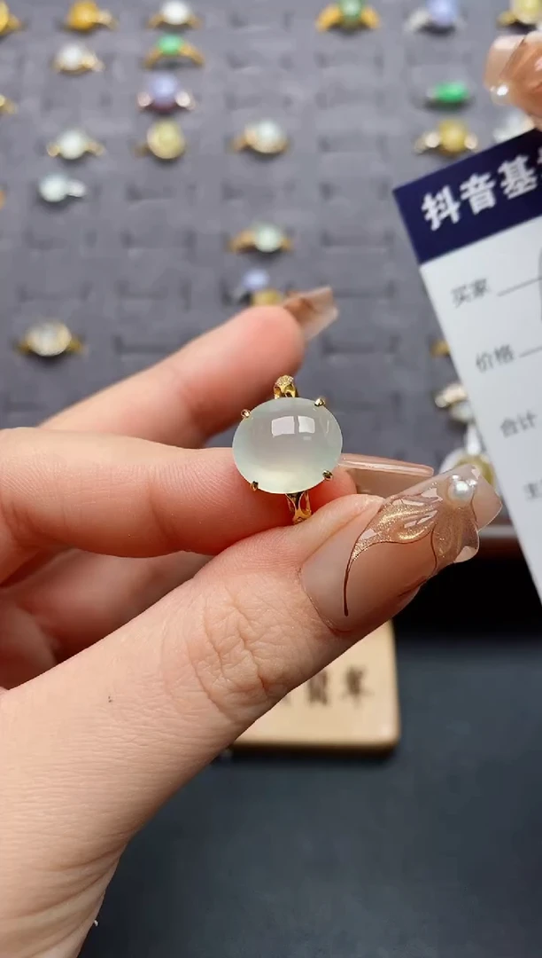 银S925镶嵌戒指翡翠.