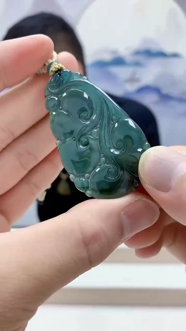 未镶嵌定制翡翠4898bb-毛货挂件23