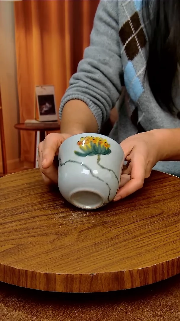 杯子陶纯手工，纯手绘，釉下彩，健康瓷