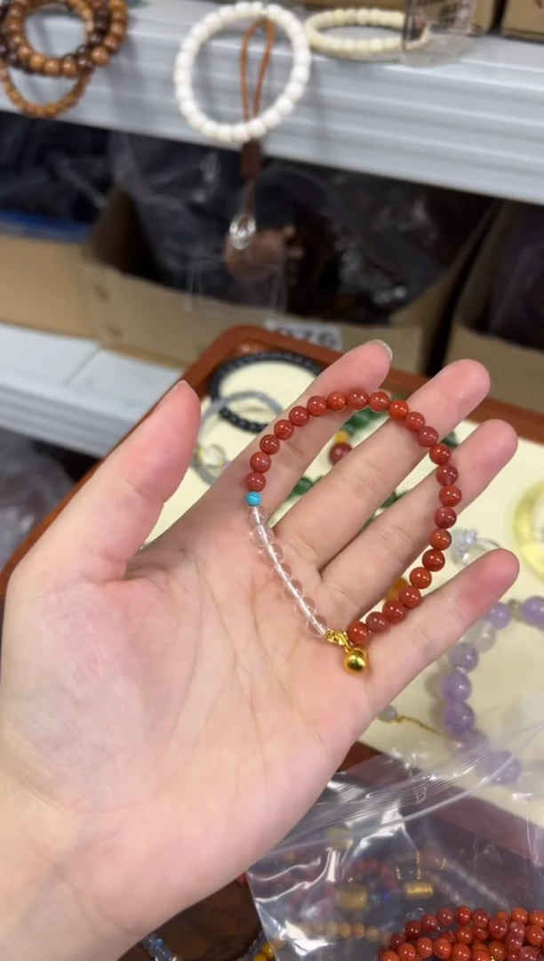 南红玛瑙未镶嵌颈饰南红玛瑙白水晶款手链[2724]