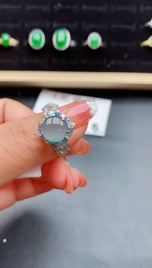 【闪购商品】翡翠戒指银S925镶嵌50800