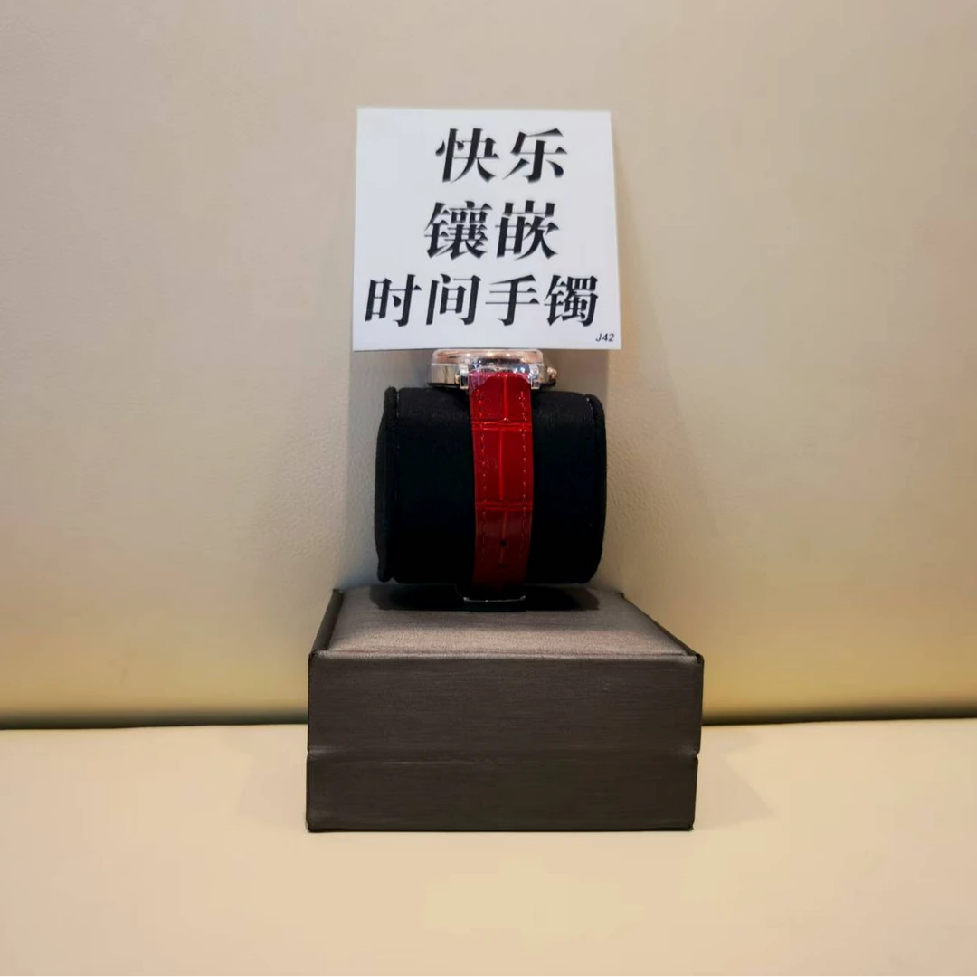 钛钢手镯 快乐镶嵌时间手镯 ZF-J42