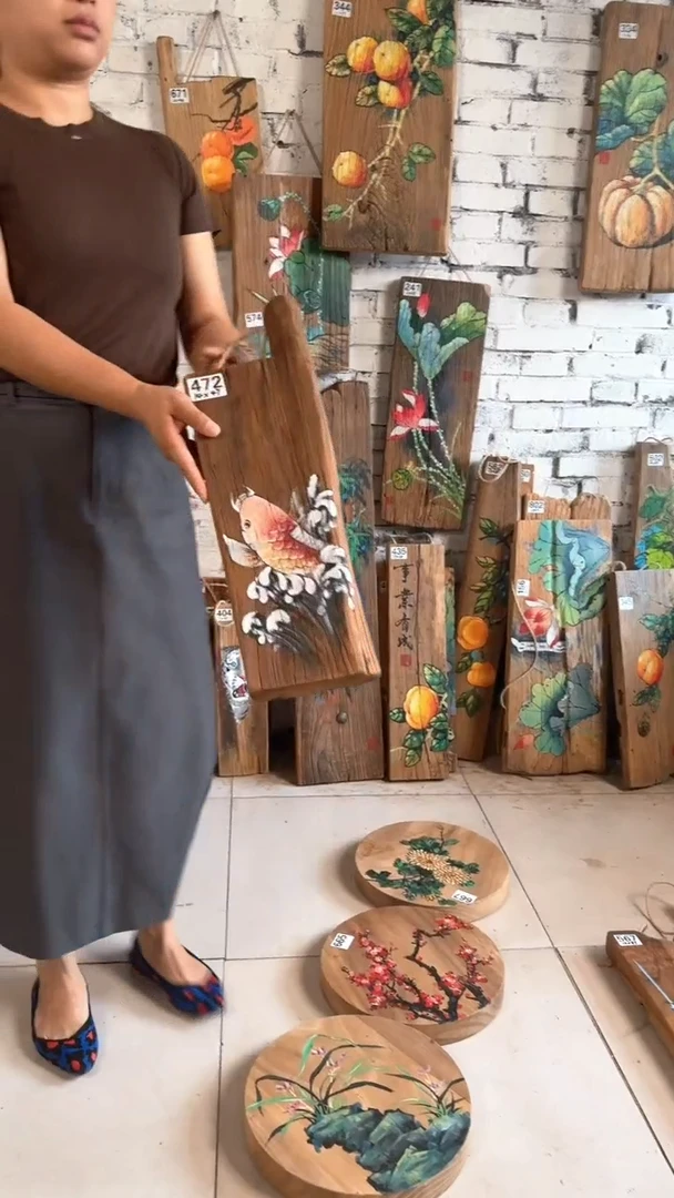 桃核吊坠472号门板画