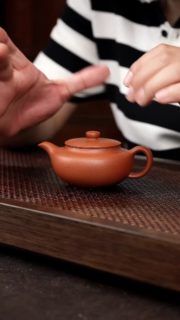 茶壶紫砂大红泥汉扁