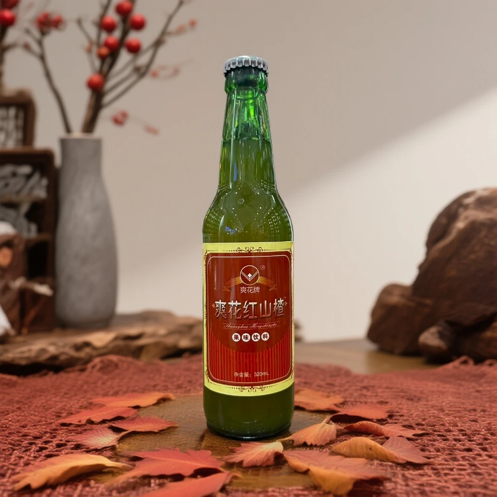 鹤岗特产爽花红山楂果味饮料4瓶