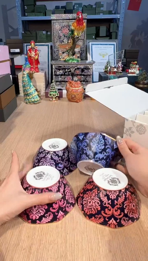 【闪购商品】杯91巴洛克四色饭碗