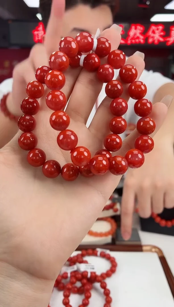 南红玛瑙瓦西手串11+未镶嵌（多样式发其一）