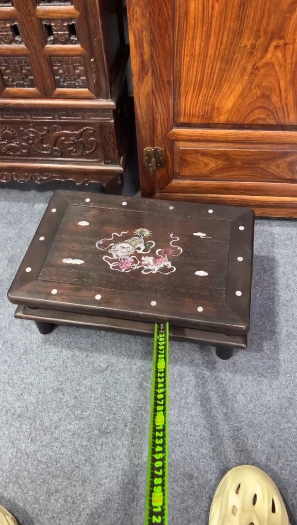 木木邵氏紫檀狮子滚绣球炕桌飘窗桌案上几