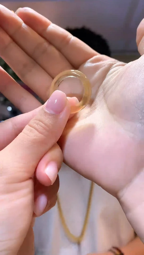 未镶嵌琥珀戒指老王严选