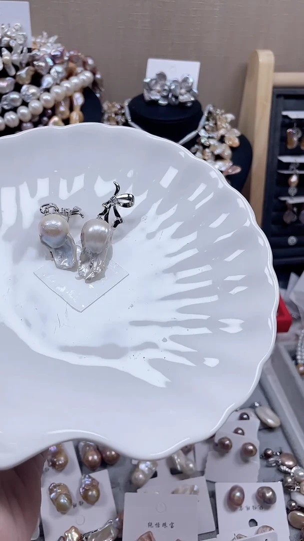 未镶嵌耳饰淡水珍珠【纯恬饰品】